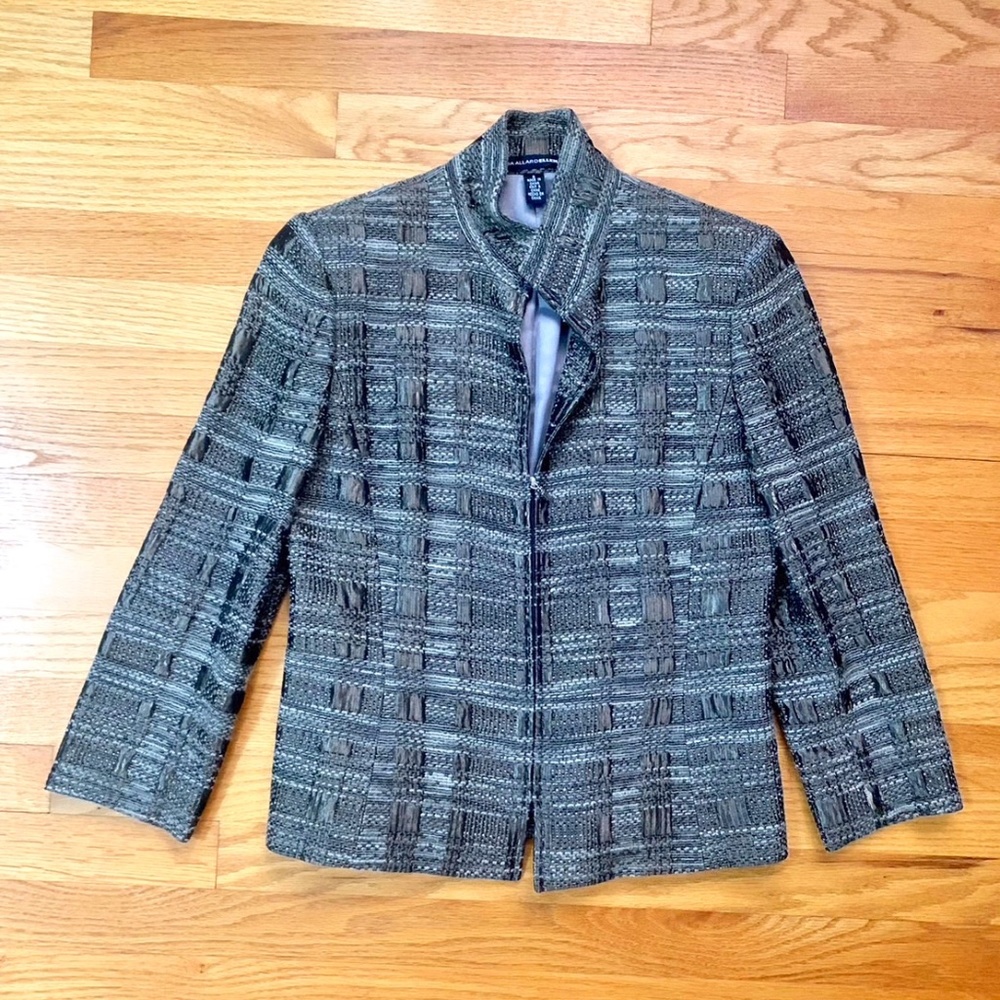 Gray wool-blend blazer